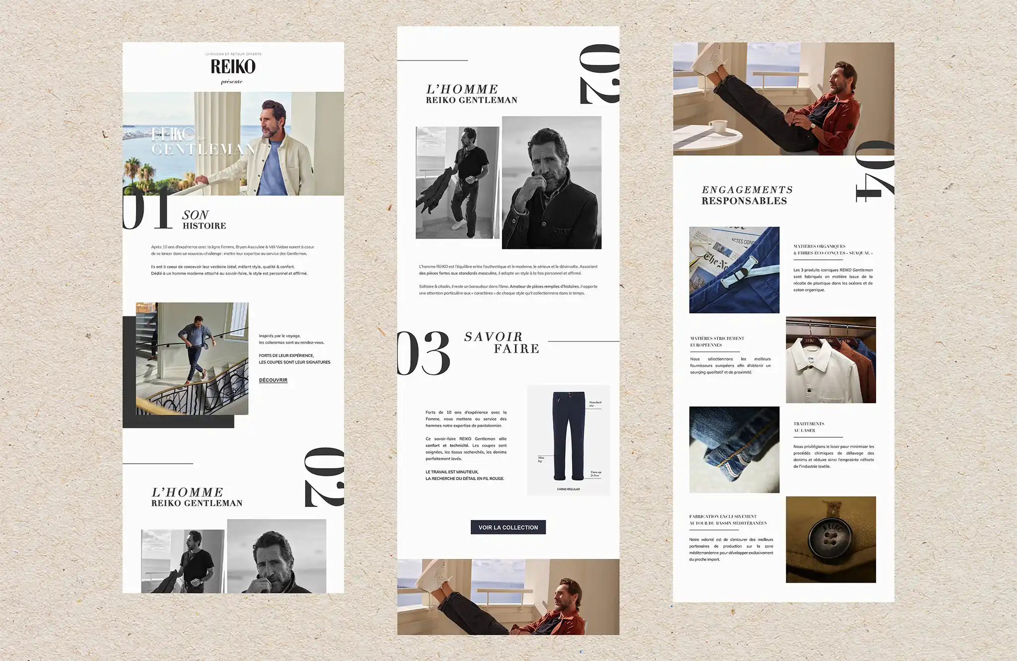 mise en page - Email-Newsletter-vêtements-homme