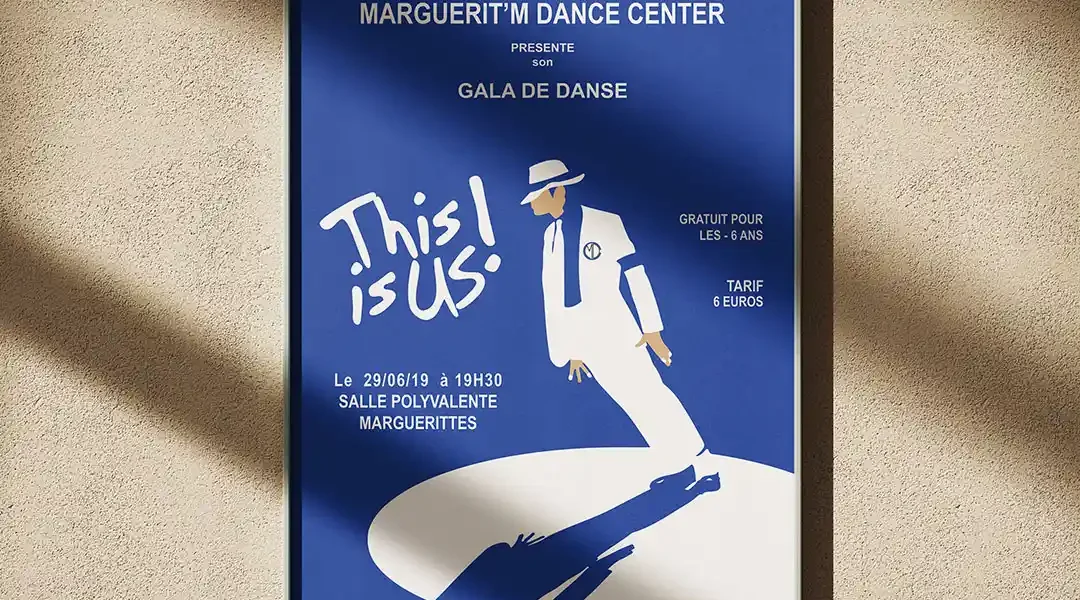Affiche illustrée, 2019, association de danse marguerittoise
