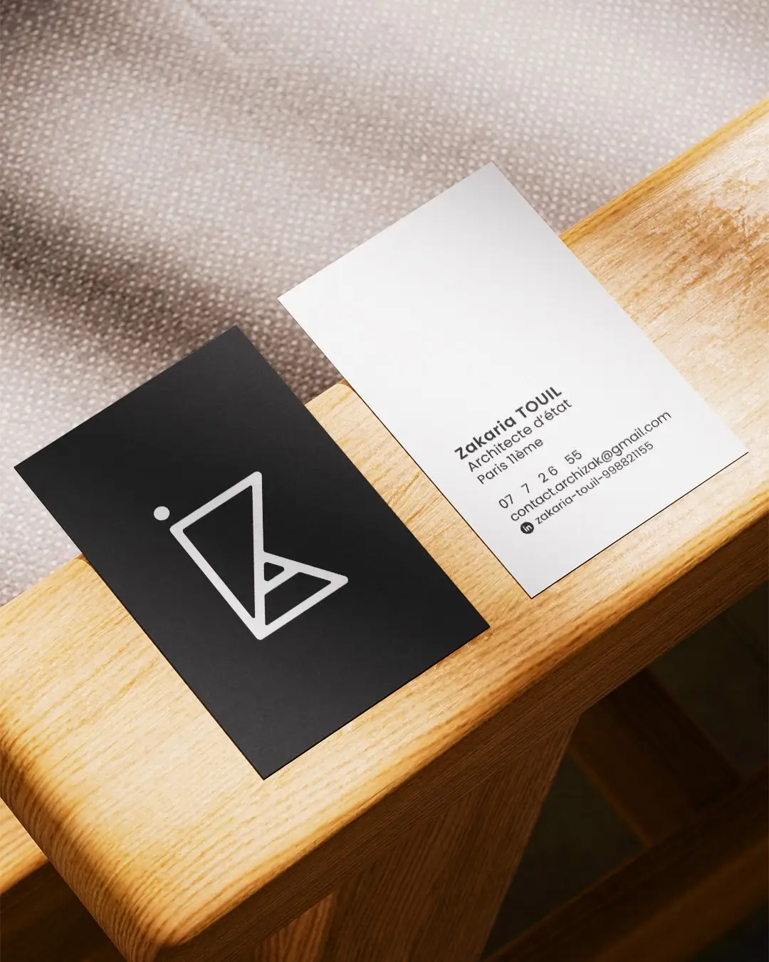 Photo logo et carte de visite d'architecte