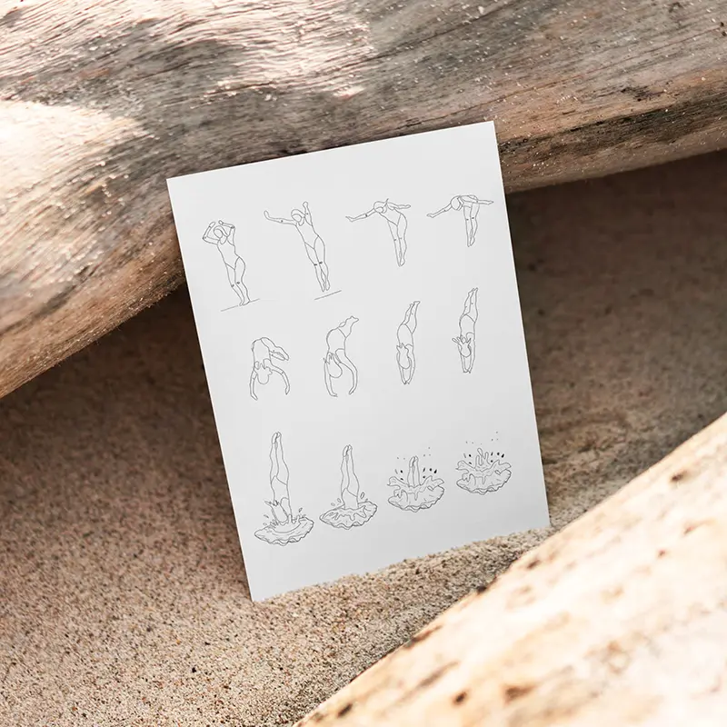 illustration marque de cosmétique plongeuse